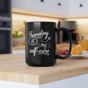 A travler mug Lover takes their mug