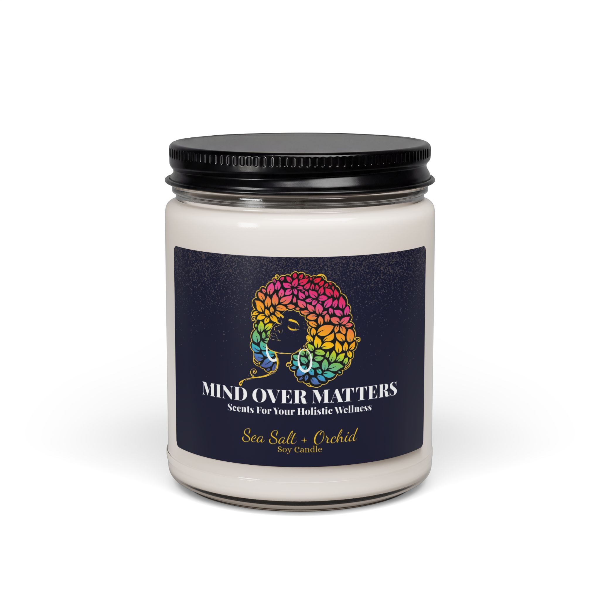 Sea Salt and Orchid - Soy Scented Candle - Relaxing Aromatherapy Gift - Home Decor - Natural Handmade Fragrance Candle